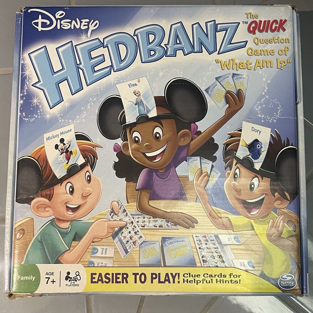 Disney Hedbanz Game Headbands "What Am I?" Children's Game Spin Master